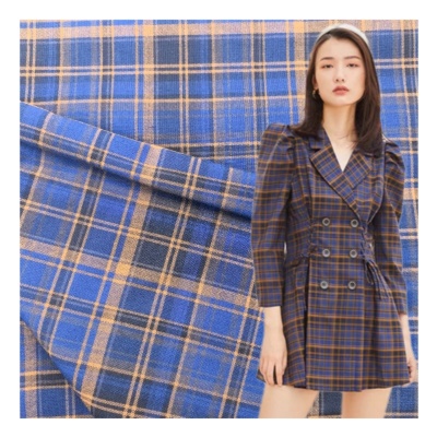 blue pattern plaid fabric