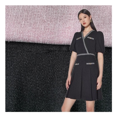 Ralph Lauren tweed fabric black and white constract