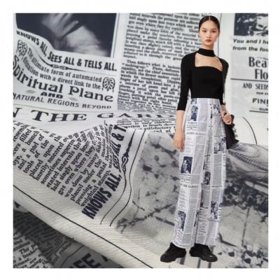 Newspaper pattern print