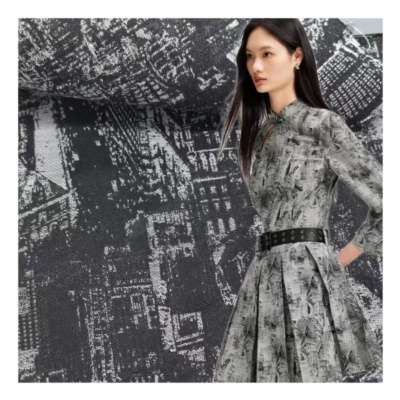 Dark style jacquard fabric